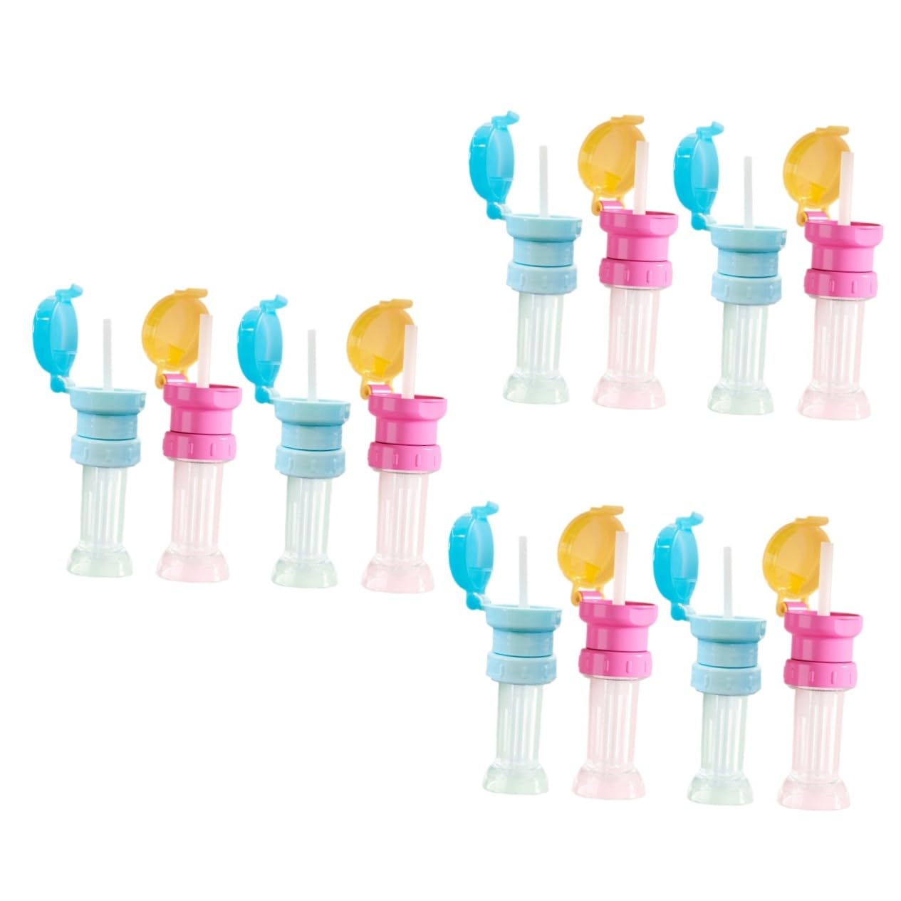 TEHAUX 3sets Water Bottle Caps Straw for Toddlers Kids Water Bottle Adapter with Straw 4pcs*3