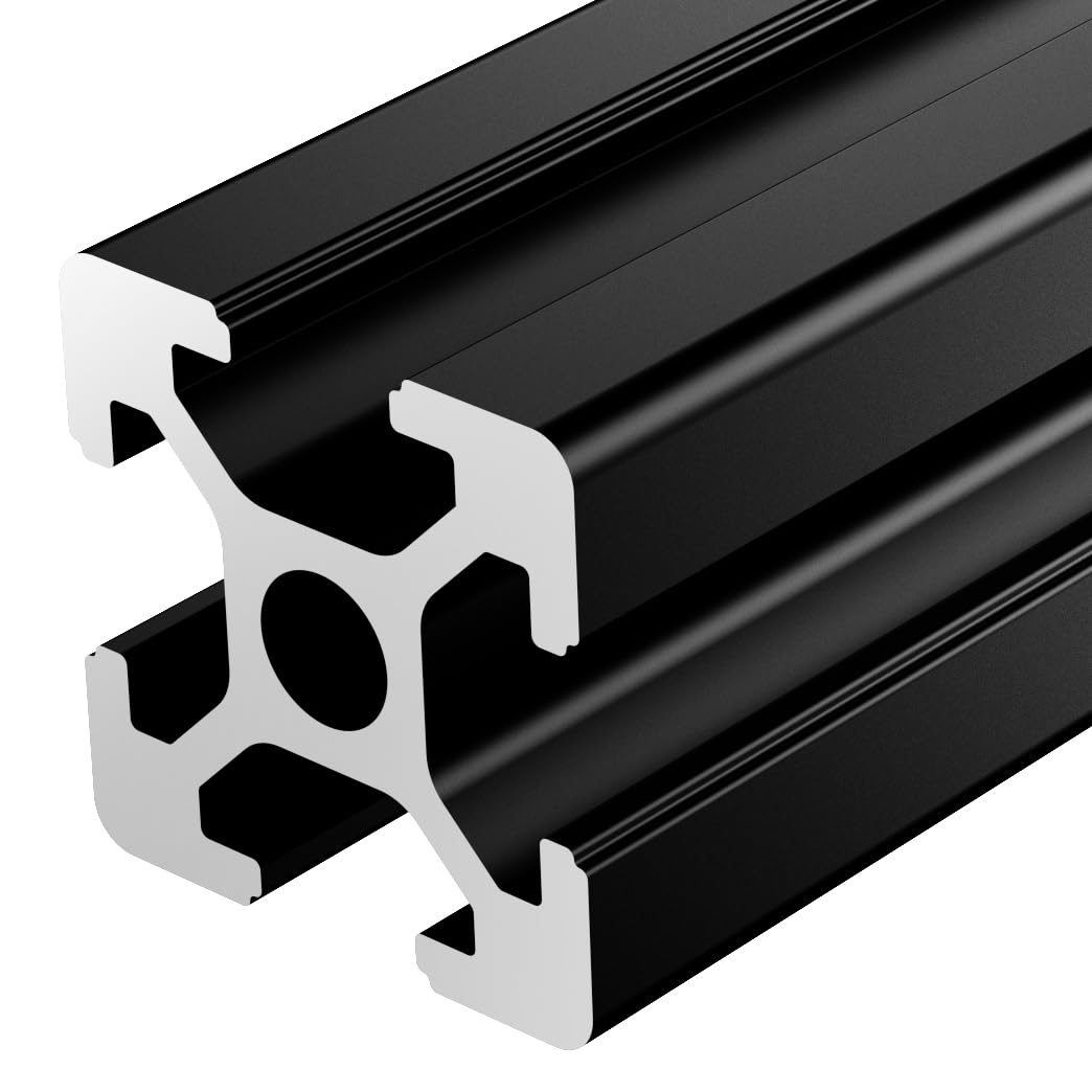 10pcs 1000mm T Slot 2020 Aluminum Extrusion European Standard Anodized Linear Rail for 3D Printer Parts and CNC DIY Black (39.4inch) — Amazon image 3