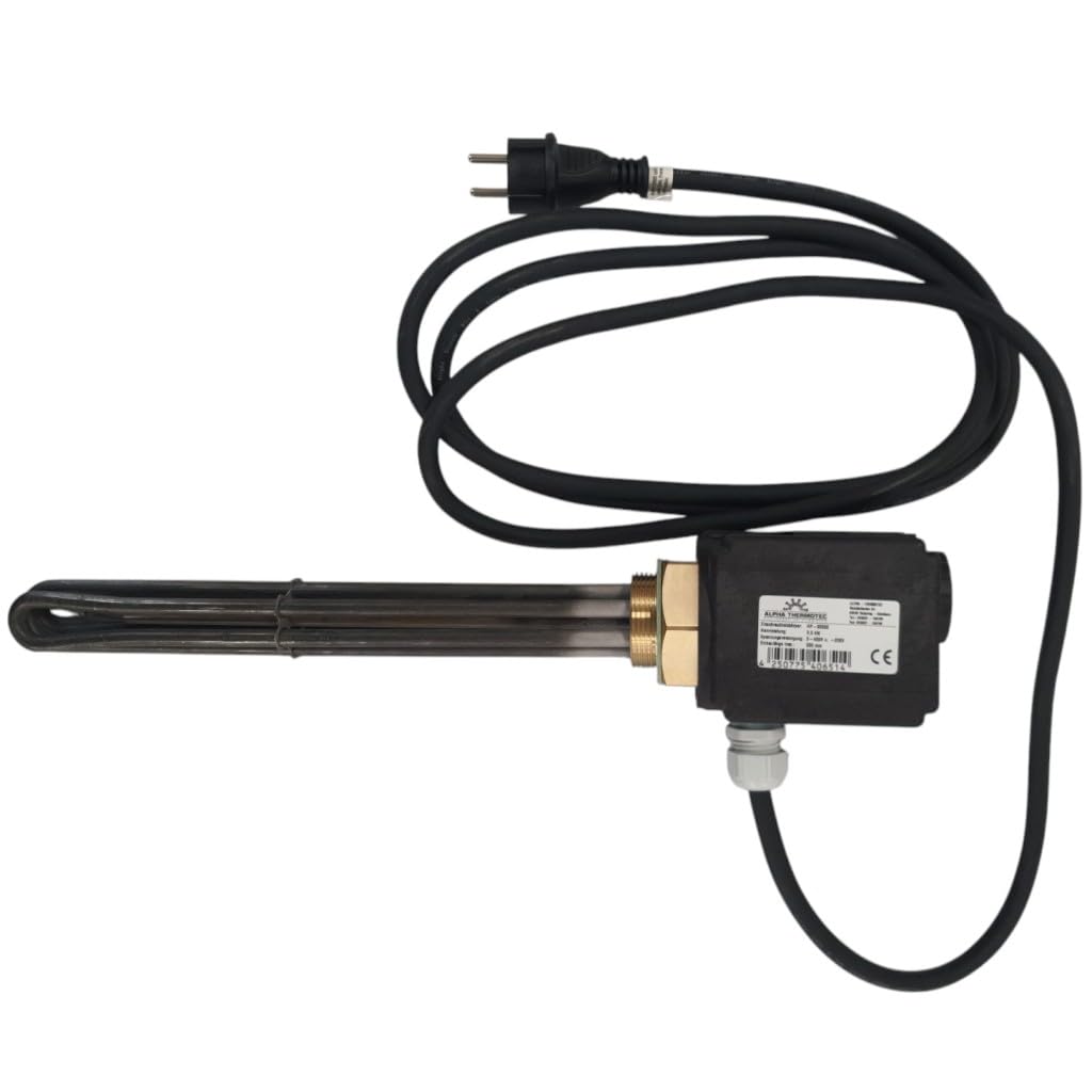 Heizpatrone 2,5 kW mit Netzstecker Heizstab Heizelement PV-geeignet