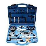 Enthält wichtige Werkzeuge für die Motorreparatur, z. B. das Blockieren des Schwungrads, das Blockieren der Kurbelwelle und der Pumpenwelle, die Injektorwelle, das Entfernen der Kurbelwellenscheibe, das Wechseln der Steuerketten usw.