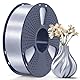 SUNLU PLA Plus Shiny Silk 3D Drucker Filament 1.75mm, Silk PLA+ 3D Druck Filament mit Seidenglattes Finish, Gute Farbwiedergabe, Maßgenauigkeit +/- 0,02mm, 1kg(2.2lb) Spule, PLA+ Silk Silber