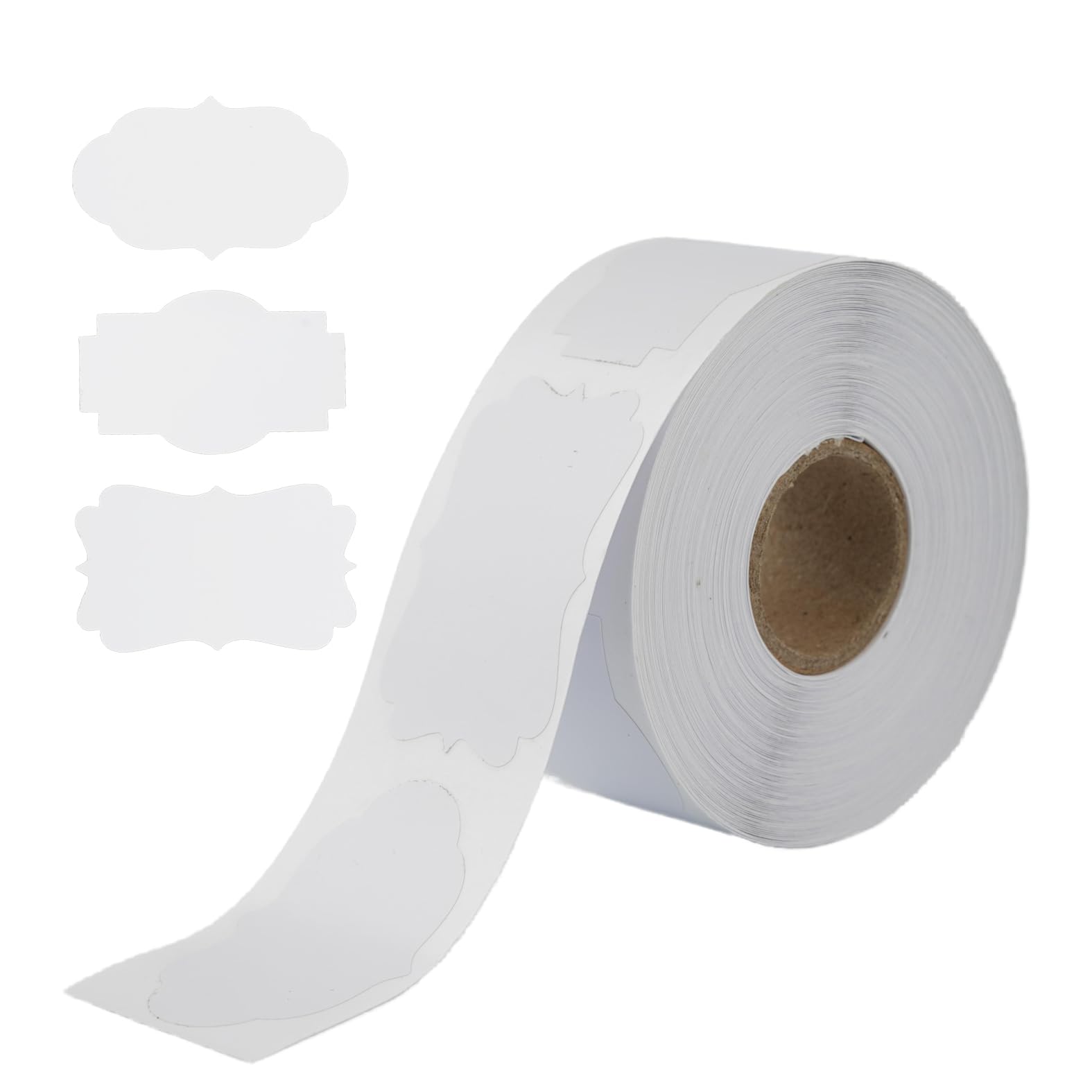 Septe 300Pcs 3 Styles Label Stickers for Jars, Self-Adhesive Labels for Jars, Bottles, Food,Present(White)