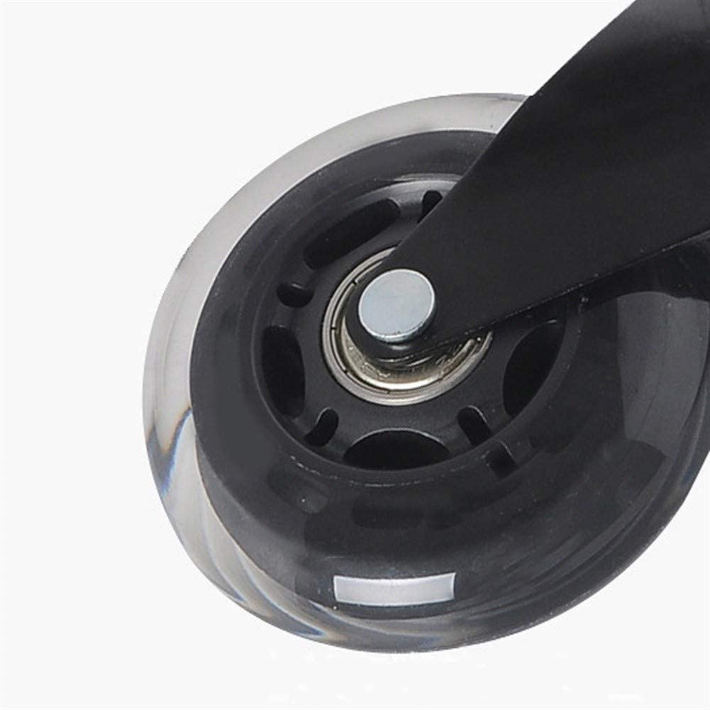 Roulettes pivotantes transparentes anti-rayure pour chaise de bureau active
