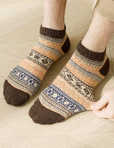 Men’s Winter Socks Ankle Cabin Warm Thick Knit Cozy Soft Casual Vintage Winter Cotton Athletic Casual Gifts Man Sock2