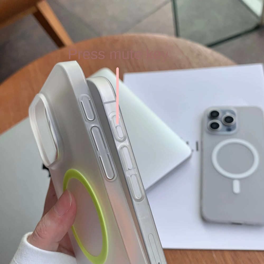 Custodia trasparente per telefono con ricarica wireless e luce notturna per iPhone 15 11 13 12 14 Pro Max, colore sfumato, luminosa, bianca, per iPhone 11 Pro Max