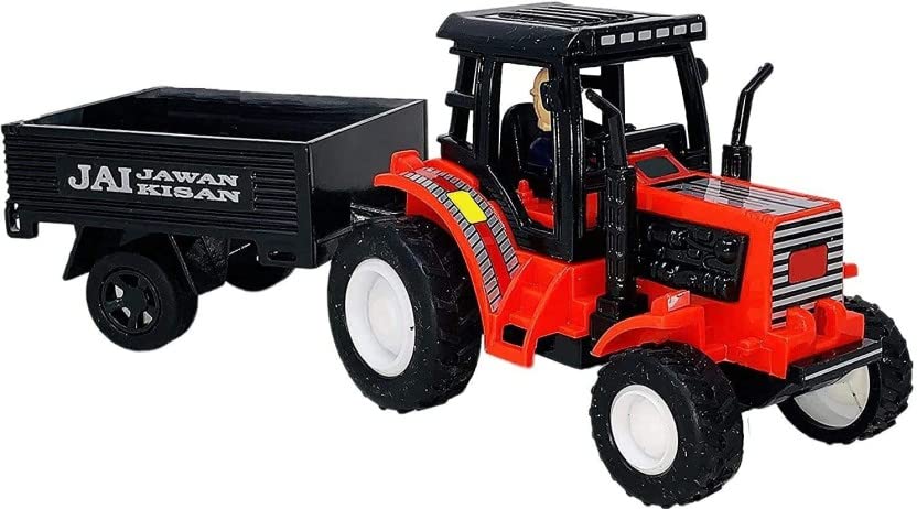 USCATALOG Farmer Tractor Toy with Trolley for Kids Mini Die Cast Farm  Trailer Park Set Mud Truck Tractors Pull Back Vehicles for Old Kids Boys  Girls