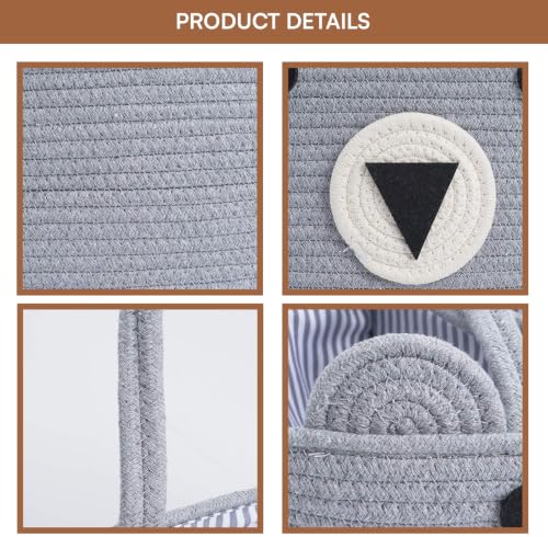 Image of House of Quirk Baby Diaper Caddy Organizer Cotton Rope Basket - Beige
