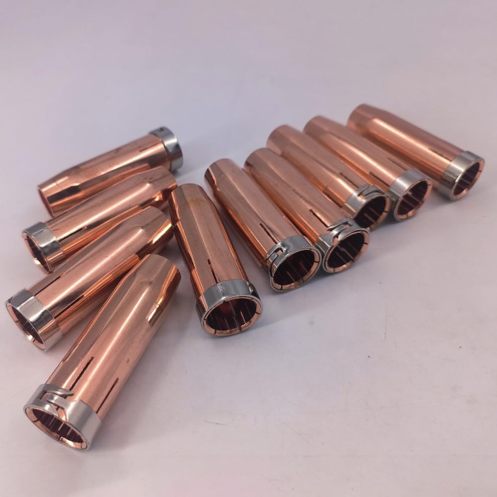145.0132 Ugello Gas Rame per Torcia di Saldatura Design Conico 14 x 24 mm Diametro 76 mm Lunghezza Confezione da 10 Pezzi Accessori di Ricambio per Saldatura MIG TIG