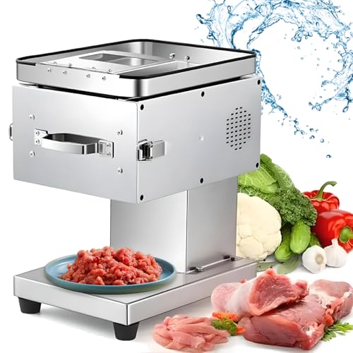 Cortadora de carne eléctrica comercial, máquina cortadora de carne con hoja afilada, extraíble y fácil de limpiar para cerdo, pollo y pescado deshuesados Cortadora de carne eléctrica comercial, máquina cortadora de carne con hoja afilada, extraíble y fácil de limpiar para cerdo, pollo y pescado deshuesados