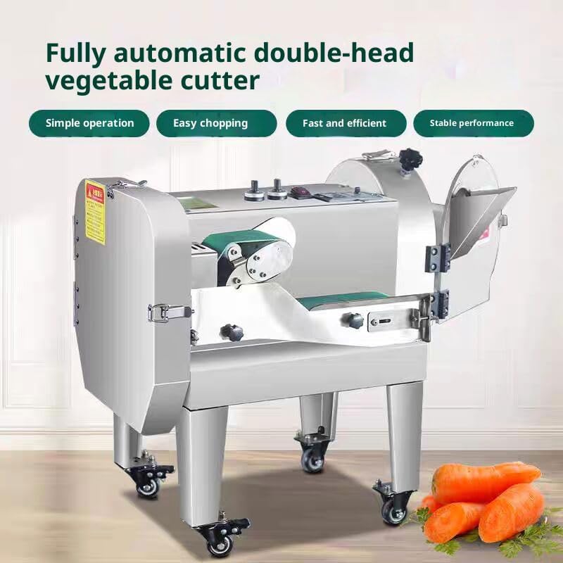 Double Heads Multifunctional Onion Cutter Equipment Industrial Cutting Machine For Leaf Vegetable