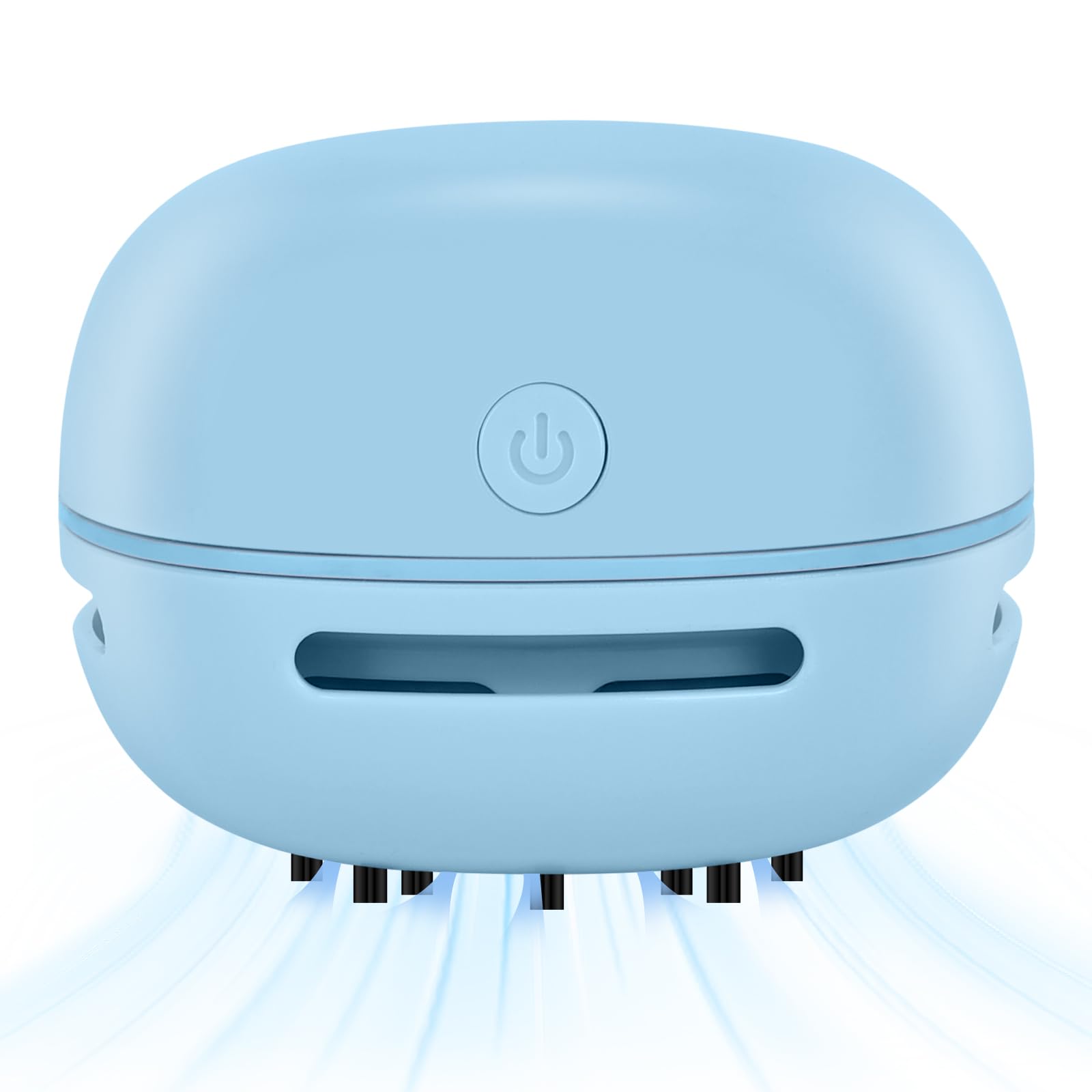Cuteefun Desktop Vacuum Cleaner, Desk Hoover with Crevice Nozzle, Blue