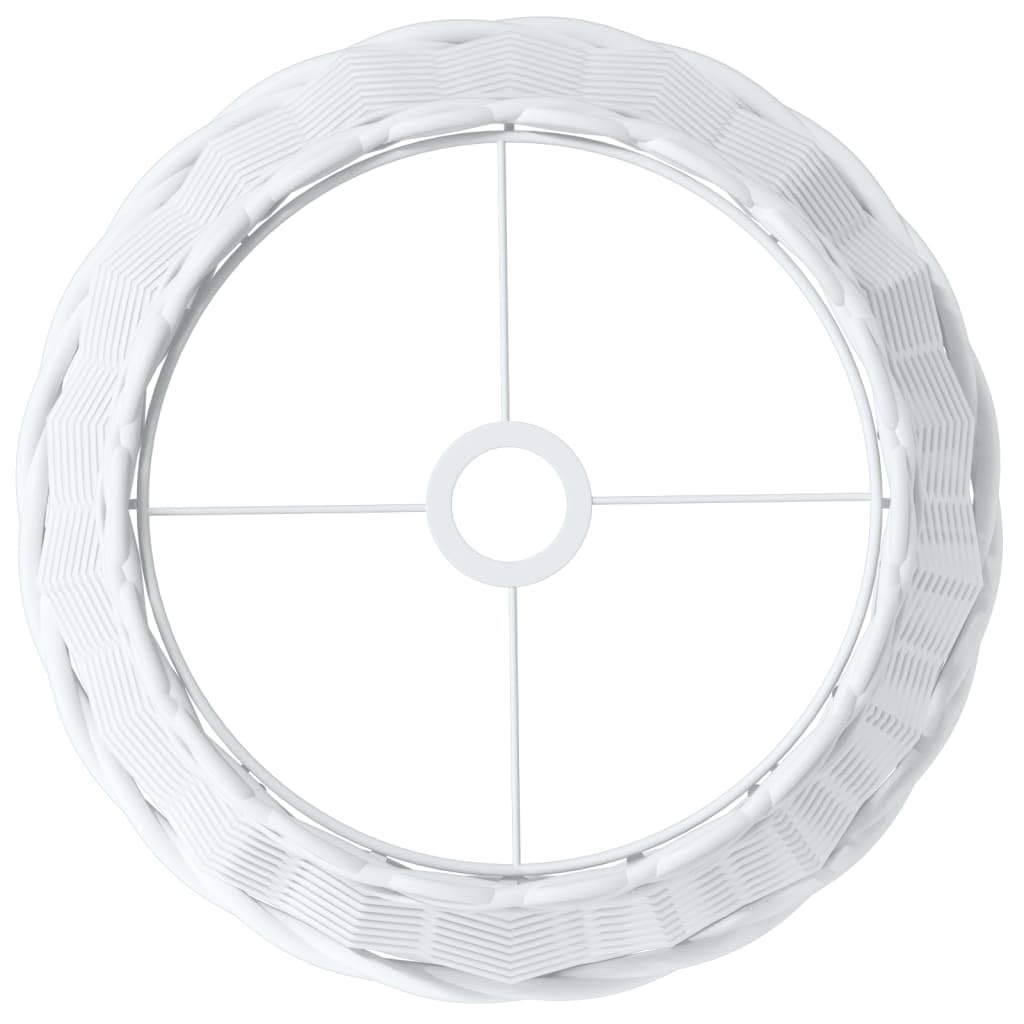 Paralume bianco, diametro 38 x 23 cm, paralume di ricambio in vimini, per attacco E27, stile boho