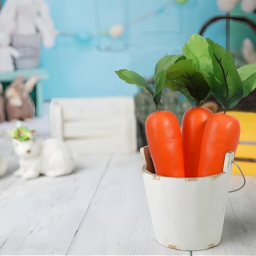 Miniatura 3 de Zanahorias artificiales, 5 unidades, zanahorias falsas de simulación, verduras realistas, frutas para Pascua, hogar, cocina, granja, fiesta,