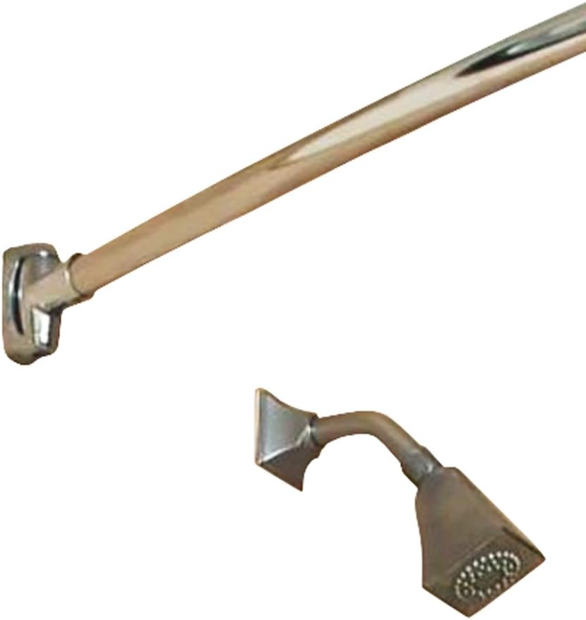 Polished Stainless Steel 5' Curved Premium Shower Rod