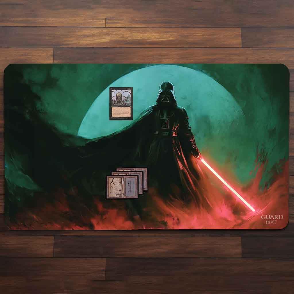 Darth Vader (Bordi Cuciti) - Tappetino per Carte Magic - Tappeto per Gioco - Playmat Compatibile con MTG, Signore degli Anelli, TCG, Gioco di Carte