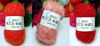 キャサリンさまの専用ページ　ハンドメイドたわし　スセミ Amazon.co.jp: 韓国直送 スセミ 糸 10ロールセット 10色