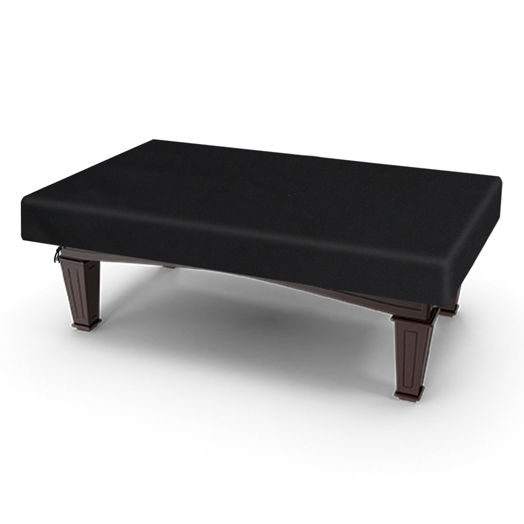 Klmnop 8 Feet Pool Table Cover, Waterproof & Dustproof 420D Oxford Cloth Billiard Pool Table Cover for Pool Table 8FT Fitted(Black)
