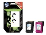 HP HP Original CN637EE / 300, für DeskJet F 4583 2X Premium Drucker-Patrone, Schwarz, Cyan, Magenta, Gelb, 2 x 4 ml