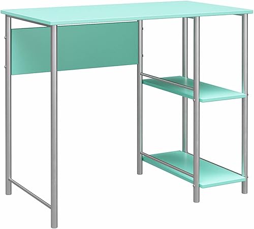 Escritorio de metal para computadora estudiantil color verde menta