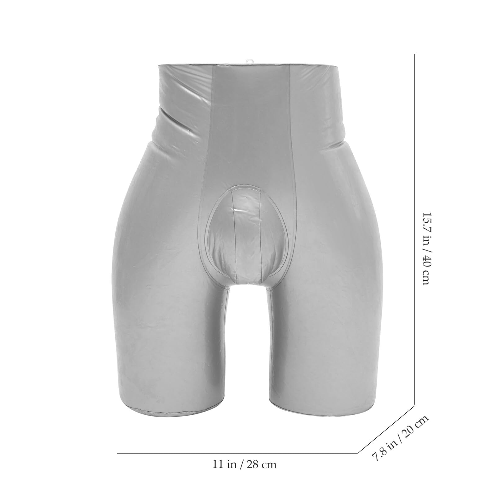 Modèle Léger pour pour de et sous-vêtements Shorts Présentoir en Mannequin Gonflable Demi-Corps PVC Argenté Facile à Ranger Homme pour Vitrines