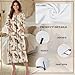 CLOHOMIN Horse Zipper Up Robes Long Sleeve Robe for Women Bathrobe Female Mid-Calf Length Nightgown Sleepwear Fashion Crewneck Pjs Dress Size S