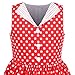 Sunny Fashion Girls Dress Red Polka Dot Pocket Retro School Summer Everyday Sleeveless Size 7