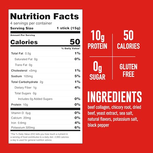 Image of LonoLife Low Sodium Beef Bone Broth Powder Mix | Grass-Fed, 10g Protein | Collagen-Rich, Keto & Paleo Friendly | Natural Ingredients | 4 Portable Stick Pack Servings