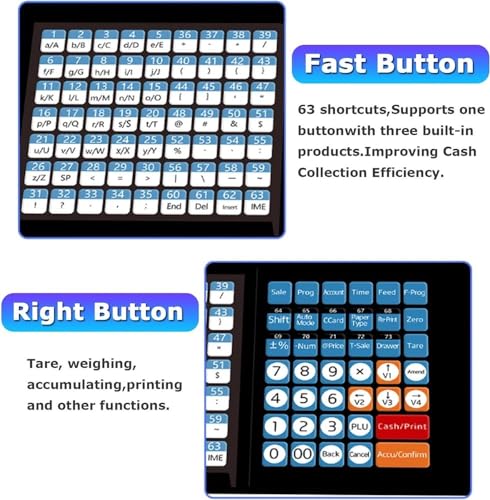 Báscula digital computarizada con impresora térmica y doble pantalla miniatura 7