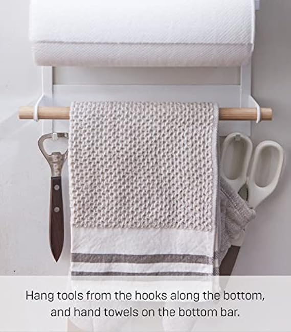 Yamazaki Home Tosca Magnetic Kitchen Storage Rack ¨C Refrigerator Organizer Wall Holder