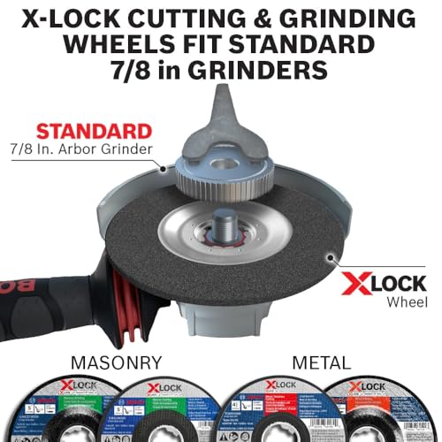 BOSCH GWX27LM450 4-1/2 In. x 1/4 In. X-LOCK Metal Grinding Abrasive Wheel 30 Grit Compatible with 7/8 In. Arbor Type 27 for Applications in Metal Grinding - image 7