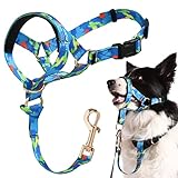 Head Collar for Dogs, No Pull Printed Mouth Harness, Gentle Head Halter for Small Medium Large Dogs