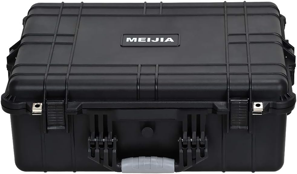 MEIJIA Portable Waterproof Protective Hard Case, Camera Case with Customizable Fit Foam Inserted,Fit Use of Drones,Camera,Equipments, Elegant Black (24.25"X19.43"X8.68") - Image 2