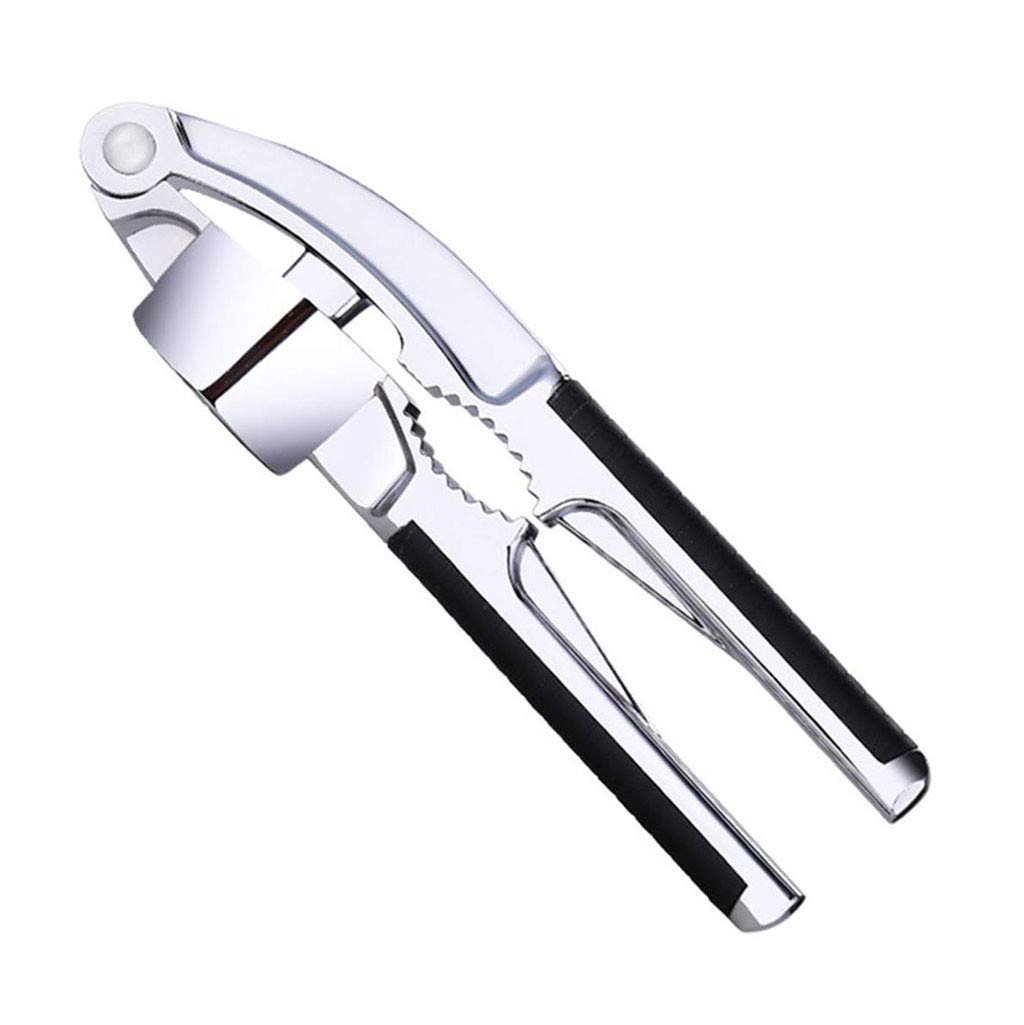 Efaster Professional Kitchen Stainless Garlic Press Garlic Mincer Ginger Crusher Peeler Squeezer Heavy Duty Garlic Presser Garlic Crush Garlic Chopper, User-Friendly (Black)