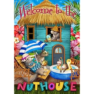 Summer Nuthouse Humor Garden Flag 12.5" x 18" Briarwood Lane Summer Nuthouse Humor Garden Flag 125 x 18 Briarwood Lane