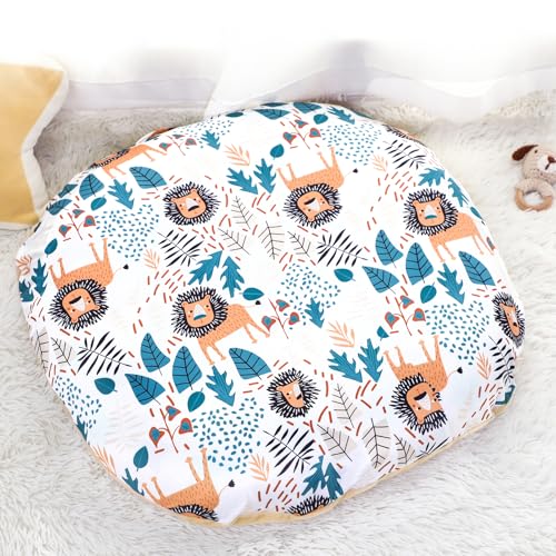 Image of SWESEN Newborn Lounger Cover, 1 Pack Soft Removable Slipcovers for Infant Lounger, Cozy Baby Lounger Cover for Boys and Girls, Covers Only, Lion