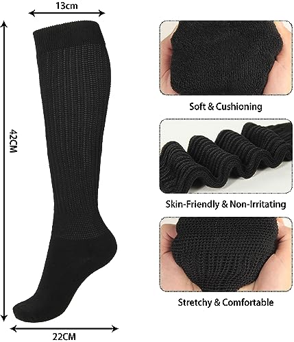 Image of BomKinta Slouch Socks Women Thigh High Boot Soft Scrunch Socks Size 5-11