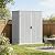 Patiowell 5 x 3 FT Plastic Outdoor Storage Shed, Resin Waterproof Cabinet with Stable Roof and Lockable Doors for Patio Furniture, Pool Accessories and Tools, White