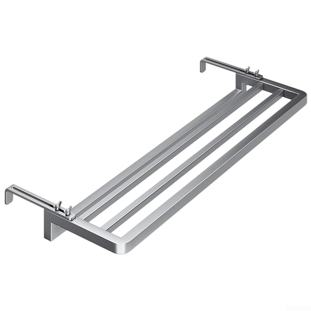 Stendibiancheria per termosifone, 40 x 25 cm, in acciaio al carbonio, regolabile, 0-16 cm, montaggio a parete, per tubi di riscaldamento 100 kg (nero)