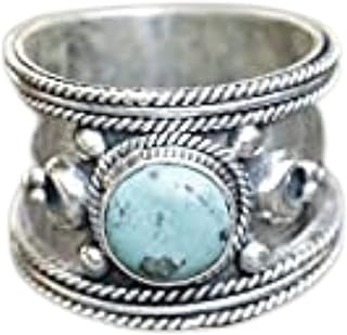 Turquoise Ring, Turquoise jewelry, 925 Sterling Silver, Bohemian Ring, Wide Band Ring, Vintage Ring, Wide Band Ring, Designer Band Ring, Boho Ring, Promise Ring, Mother's Day Gift
