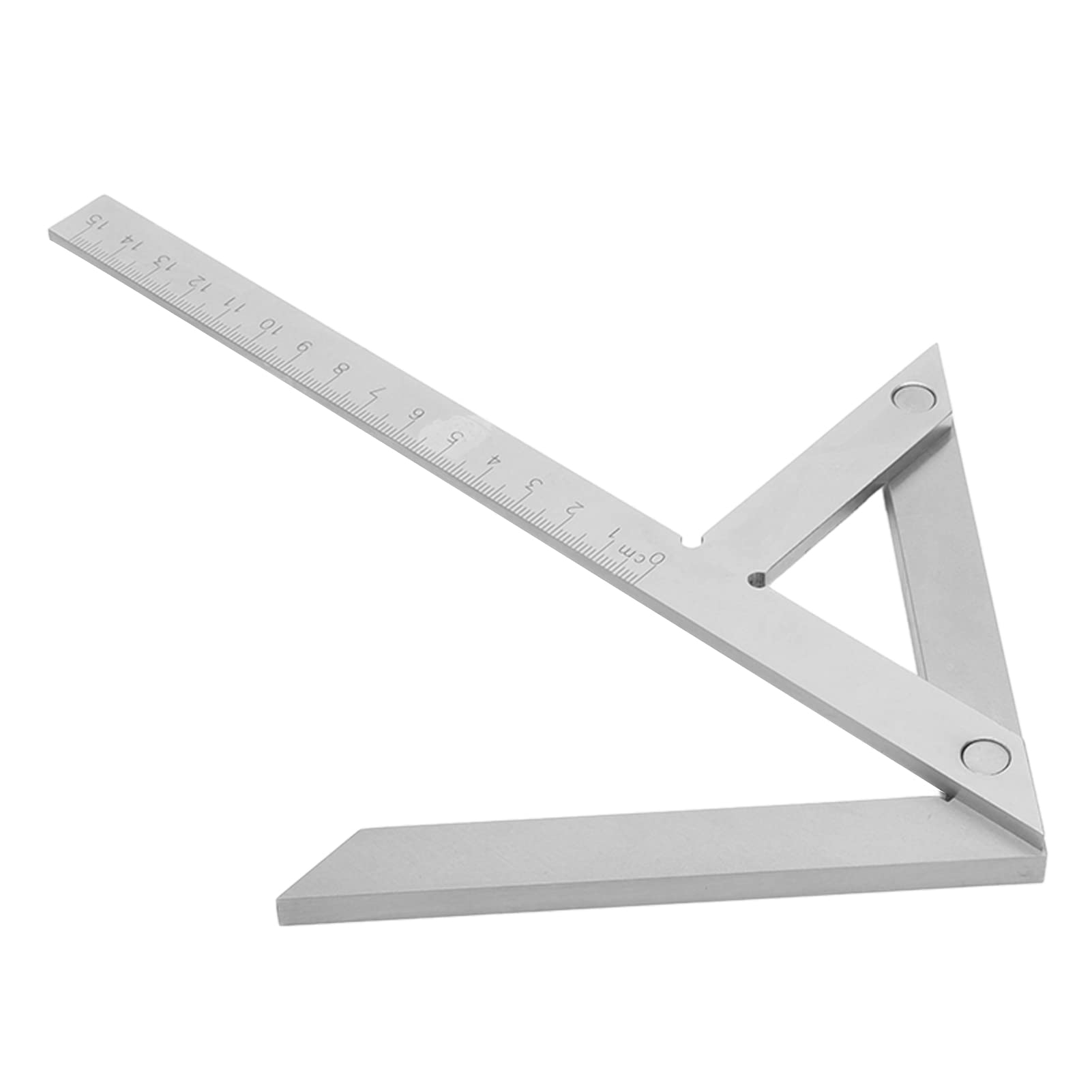 Zentrierwinkelmesser Edelstahl Zentrierwinkel Finder Holzbearbeitungszentrums-Messwerkzeug für Bau-Winkelmesser Rundplatte 150x130mm