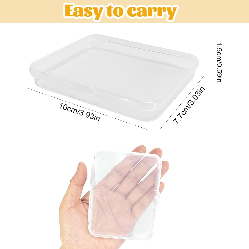 Viaje Dispensador de algodones, 2 paquetes pequeños portátiles contenedor de hisopos de algodón plástico transparente soporte para bastoncillos de algodón para almacenar bolas de algodón, hilo dental