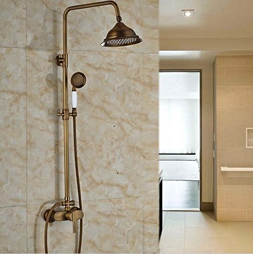 Ensemble de douche double fonction laiton antique Gowe robinet de douche avec douchette