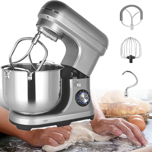 ZHIXUMM Home Food Mixer For Baking, Stand Mixer, Comes With 10l Bowl, Electric Kneader Stainless Steel, Easy To Clean, Suitable For Home Baking