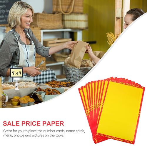 TOMETURE Etiquetas Publicitarias Grandes A3 10 Unidades Papel Recubierto Resistente para Venta Promocional en Tienda, Carteles de Precios para Celebración y Descuento en Comercio Minorista - imagen 6