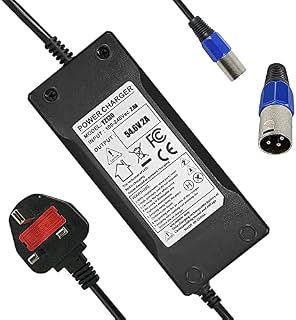 YZPOWER 54.6V 2Amp Battery Charger for Electric Bike, 48V Lithium Battery Charger For Electric Scooter, Ebike, Mobility Scooter, XLR 3 Pin Connector UK Plug