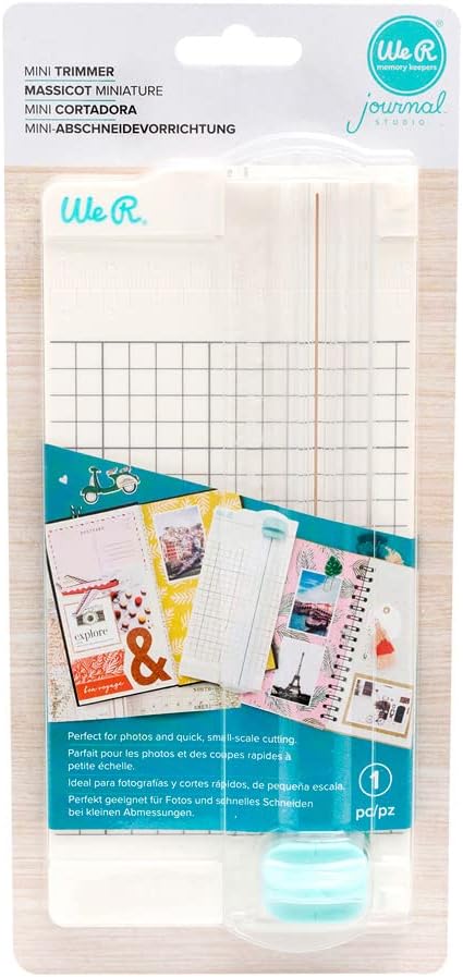 We R Memory Keepers-Mini Trimmer Tool, Paper Trimmer Card Stock Trimmer Craft Supplies Paper Crafts Trimming Tool Paper Trimmer for Crafting DIY Crafts Paper Trimmer for Card Making (Pack of 2)