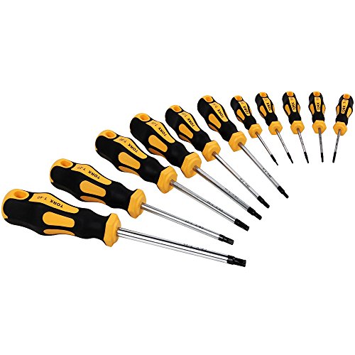 Schraubendreher Torx 11 tlg. CV-Stahl Stirnloch Werkstatt KFZ Werkzeug Schraubendrehersatz Schraubenzieher Set