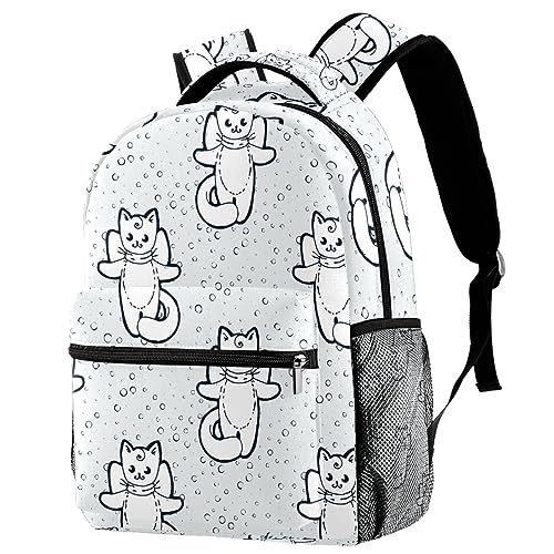 Sac à dos de voyage enfant avec motif chat pour sorties et école