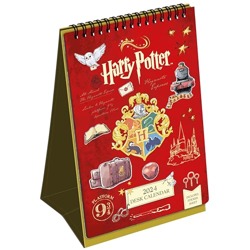 Image of Epic Stuff - Harry Potter - Table Calendar 2026 (Portrait) With Sticker Sheet - Officially Licensed By Warner Bros, USA, Multicolor