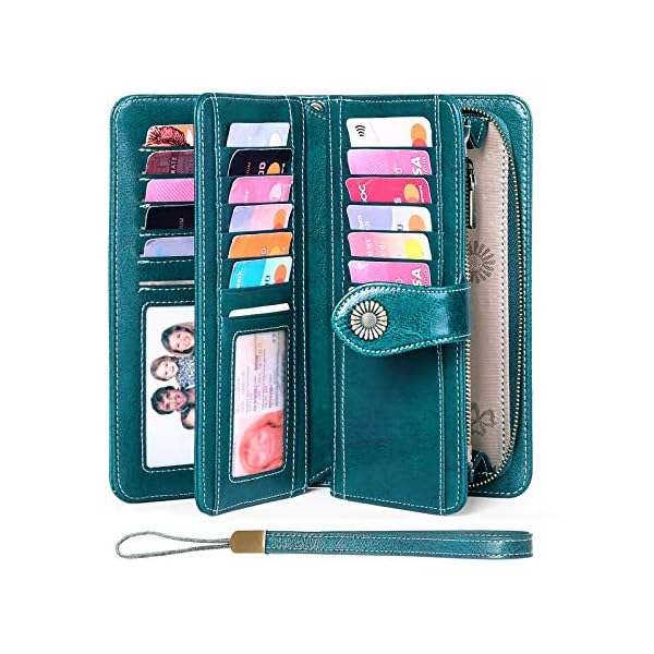 FALAN MULE Women's Wallet Genuine Leather RFID Blocking Large Capacity Trifold Ladies Wallet - Image 3